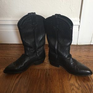 Frye Western Cowboy Boots - Bruce Pull-On in Black